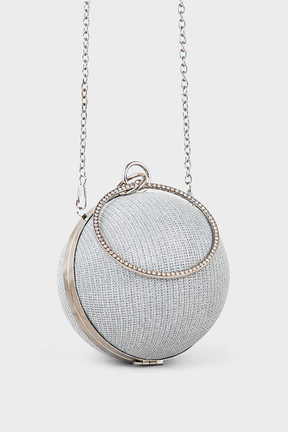 Party Wear Clutch BK4090-Silver