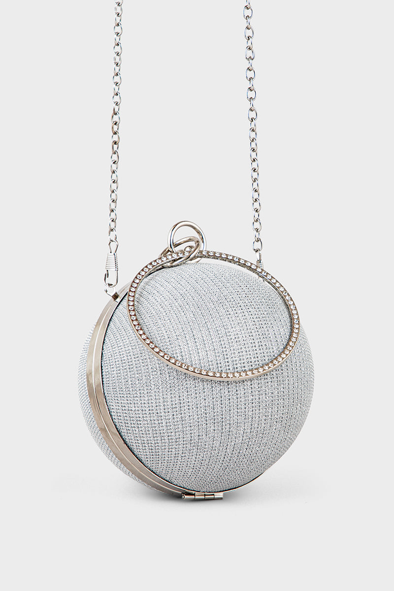 Party Wear Clutch BK4090-Silver