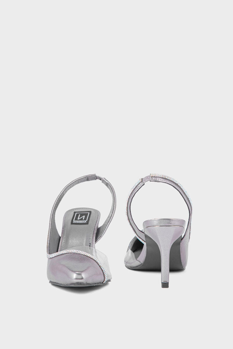 Party Wear Sling Back IP4009-Pewter