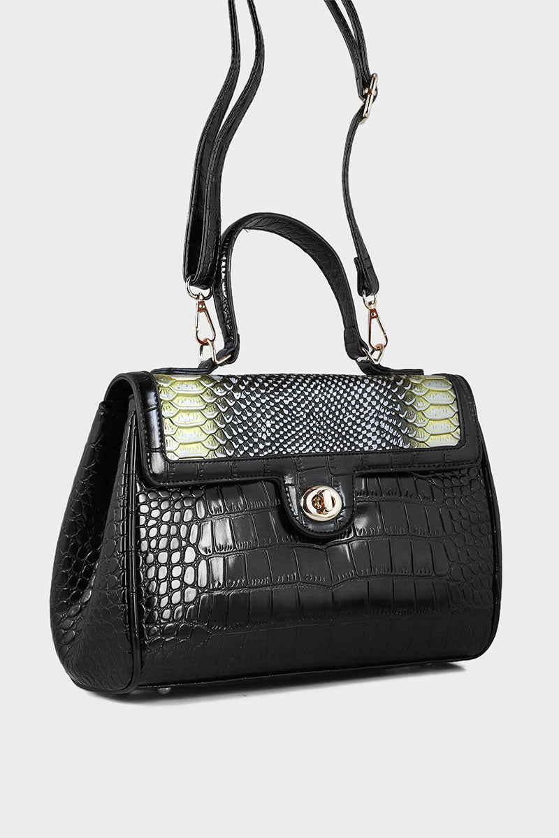 Top Handle Hand Bags B15095-Black
