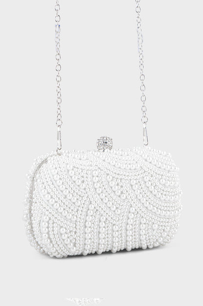 Party Wear Clutch BK4062-White