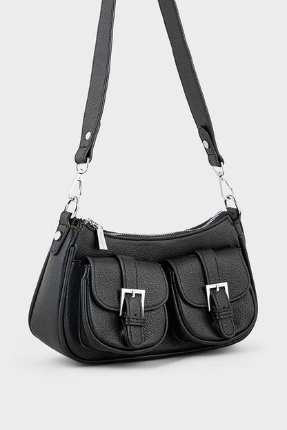 Saddle Shoulder Bags BS2076-Black