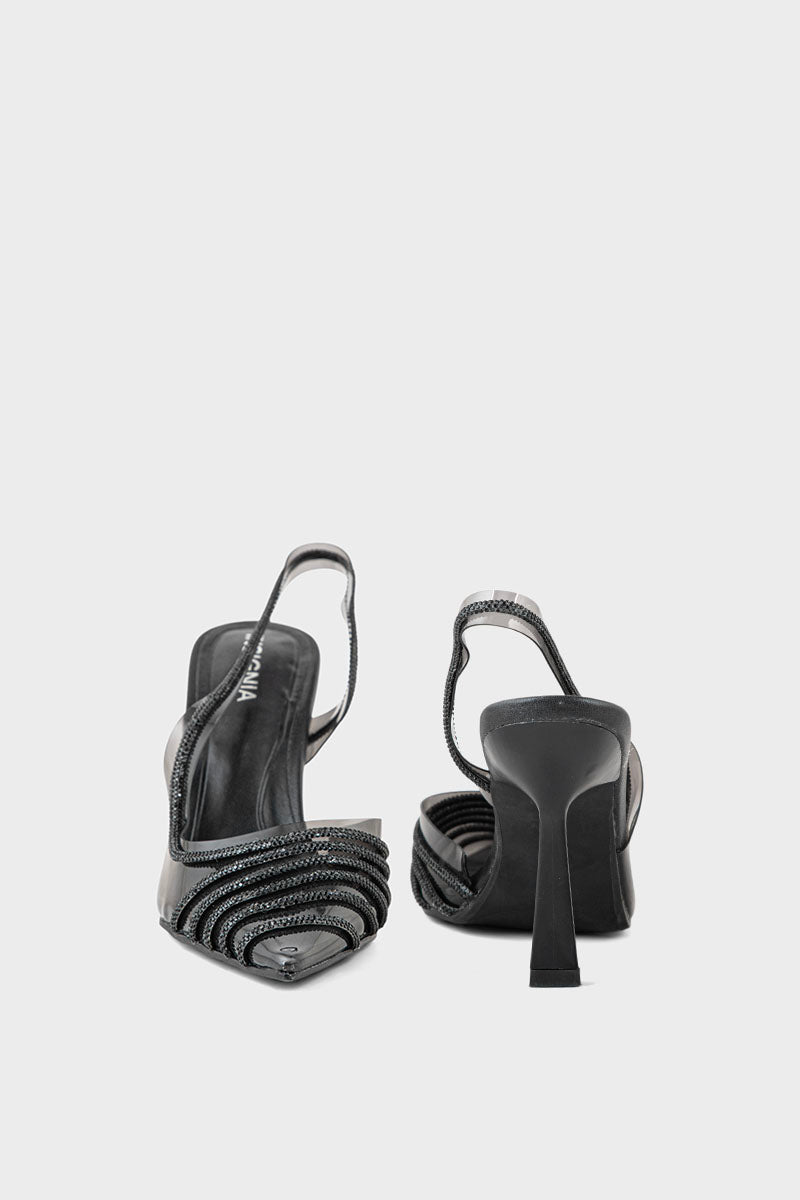 Party Wear Sling Back I47280-BLACK