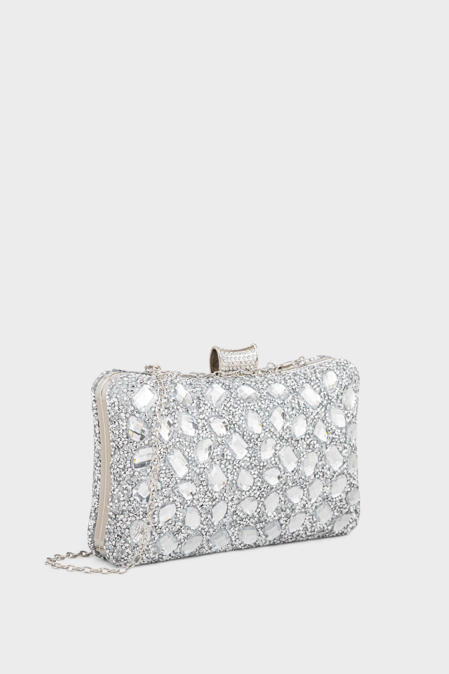 Party Wear Clutch BK4132-Silver