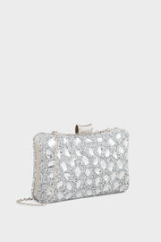 Party Wear Clutch BK4132-Silver