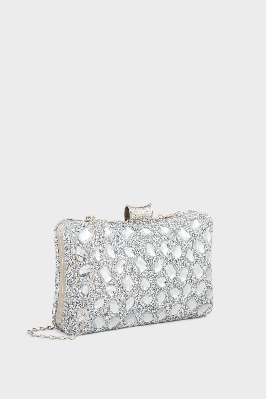 Party Wear Clutch BK4132-Silver