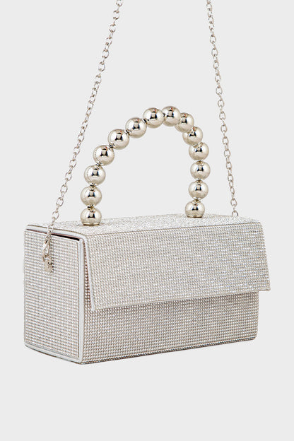 Party Wear Clutch BH0122-Silver