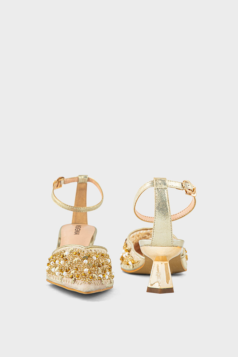 Party Wear Sling Back IP4021-Gold