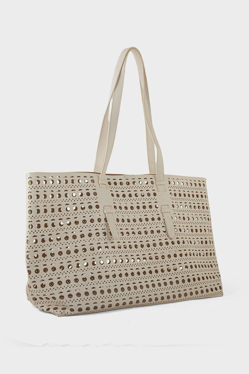 Tote Hand Bags BS2216-Ivory