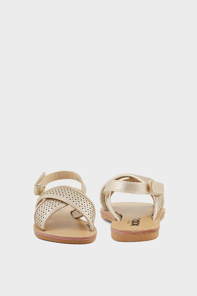 Girls Casual Sandal GQ1002-Dull Gold