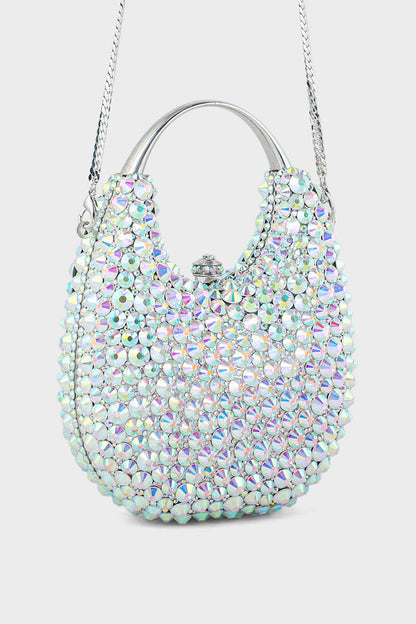 Party Wear Clutch BK4055-AB White