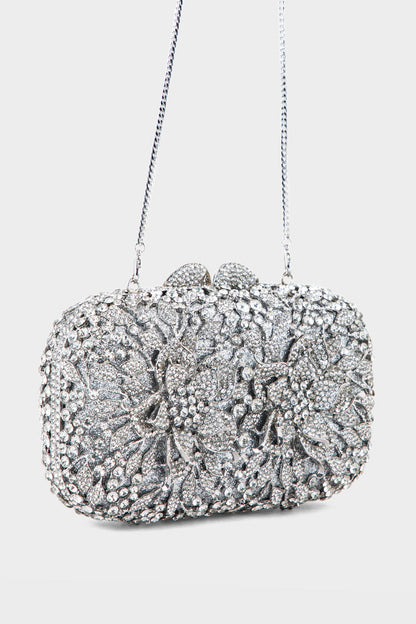Party Wear Clutch BK4094-Silver