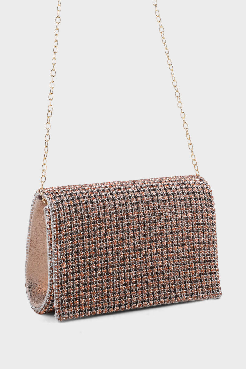 Party Wear Clutch BK4002-Rose Gold