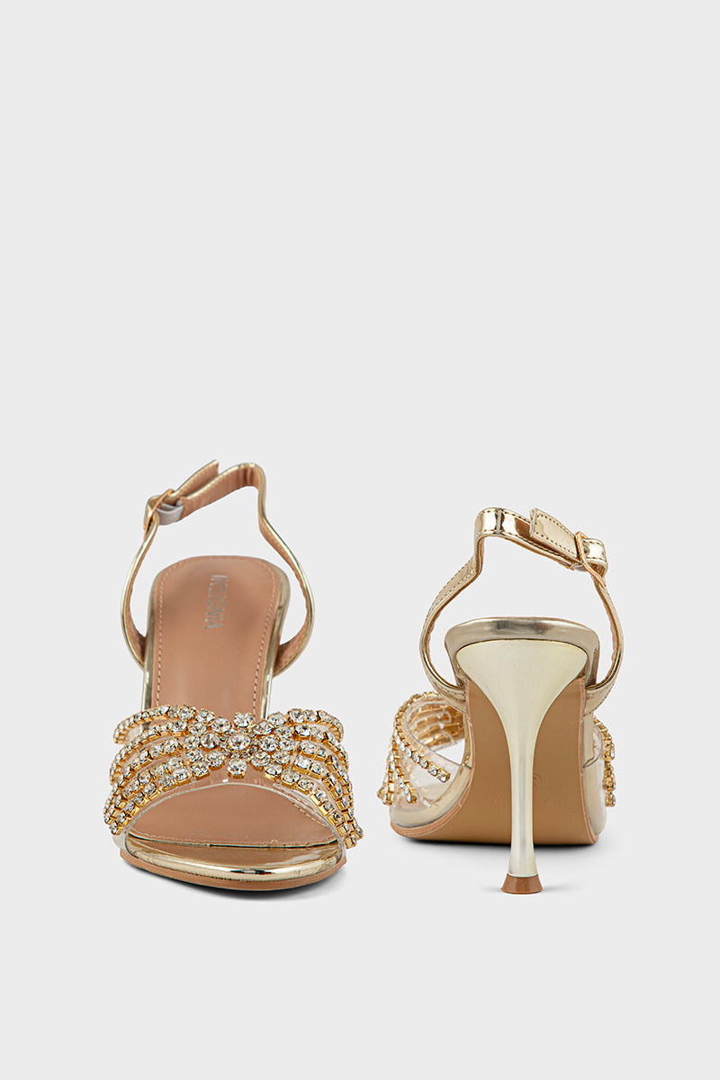 Party Wear Sandal IP2057-Gold