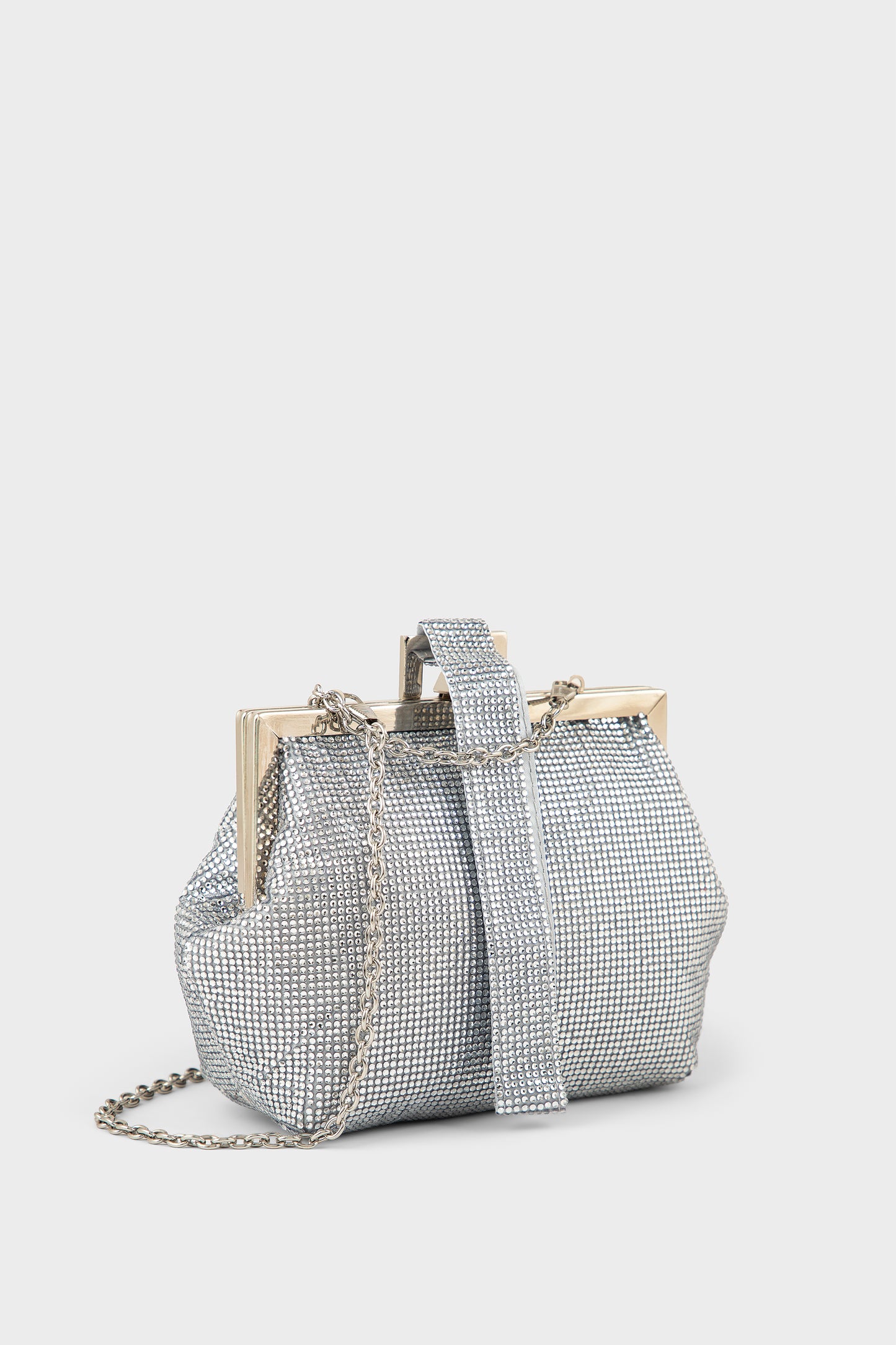 Party Wear Clutch BK4167-Silver
