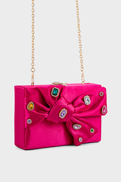 Party Wear Clutch BK4073-Fuchsia