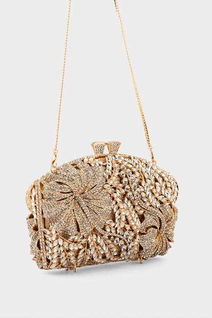 Party Wear Clutch BK4092-Golden