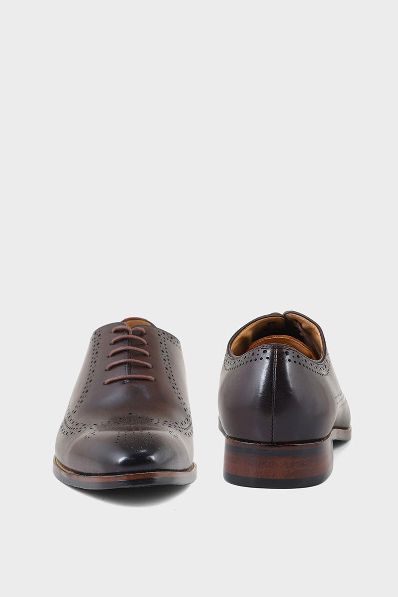 Men Formal Oxford M34061-Coffee