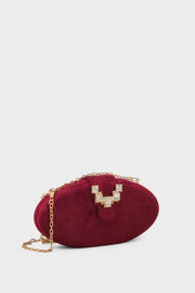 Party Wear Clutch BK4153-Maroon