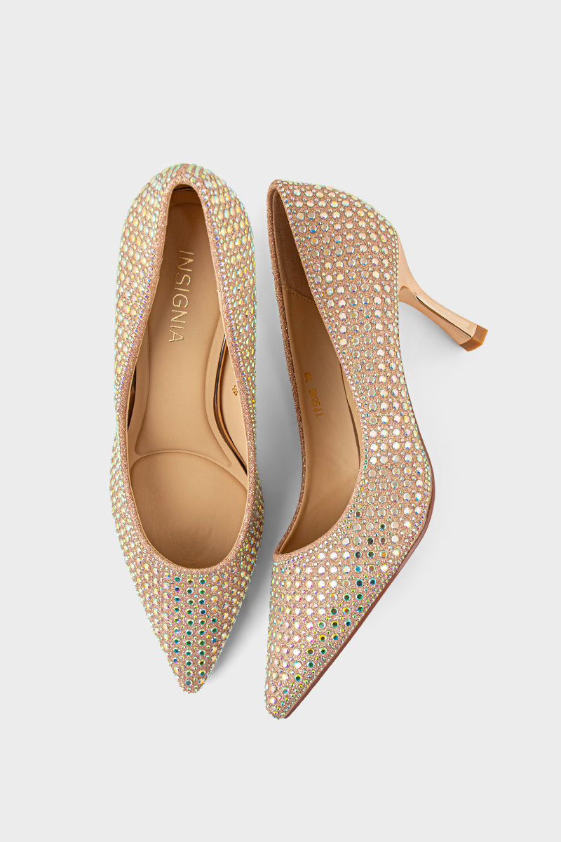 Party Wear Court Shoes IP5045-Champagne