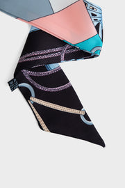Premium Silk Bag Scarf BF0003-Black