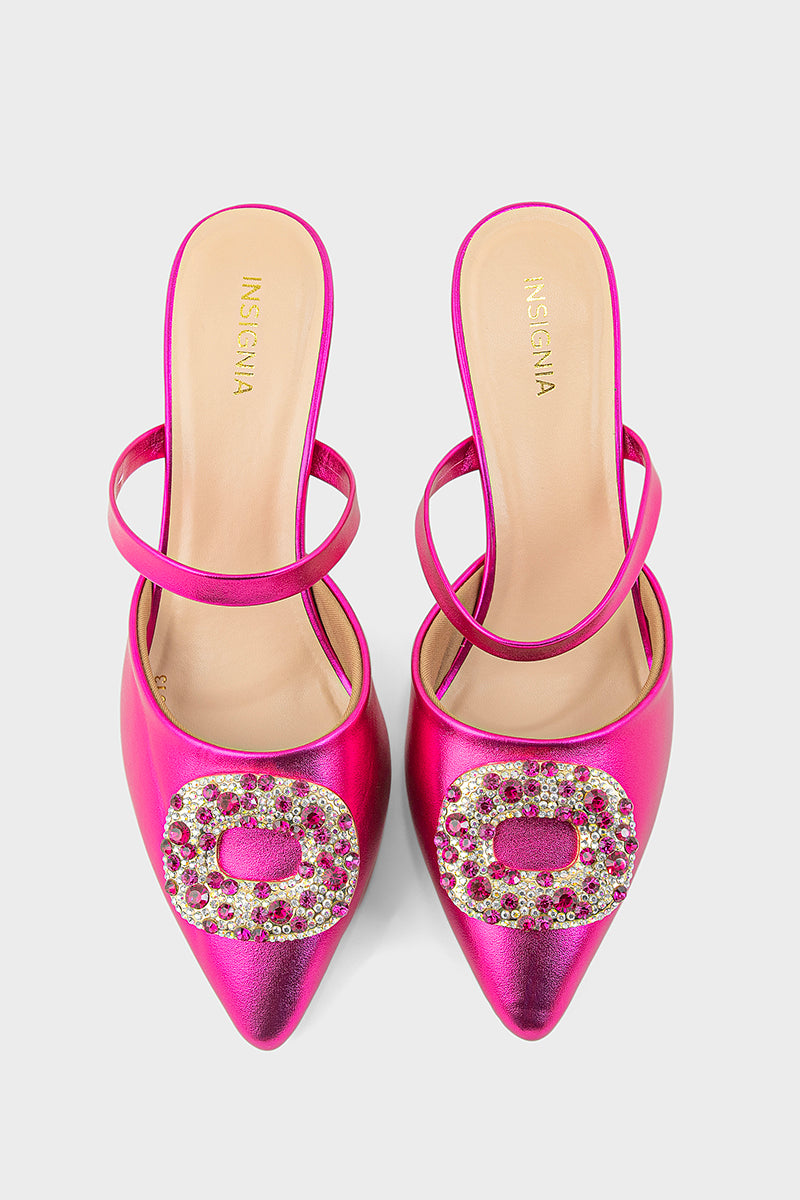 Party Wear Mule IP8513-Fuchsia