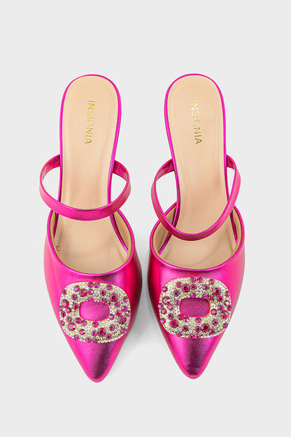 Party Wear Mule IP8513-Fuchsia