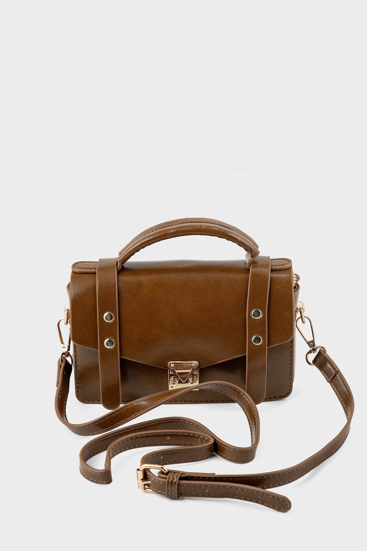Top Handle Hand Bags BH0222-Brown