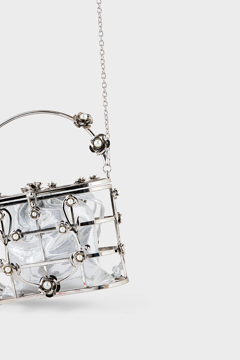 Party Wear Clutch BK4063-Silver