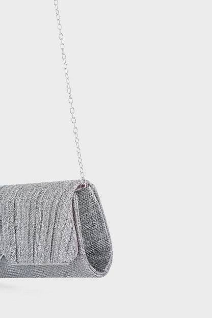 Party Wear Clutch BK4034-Silver
