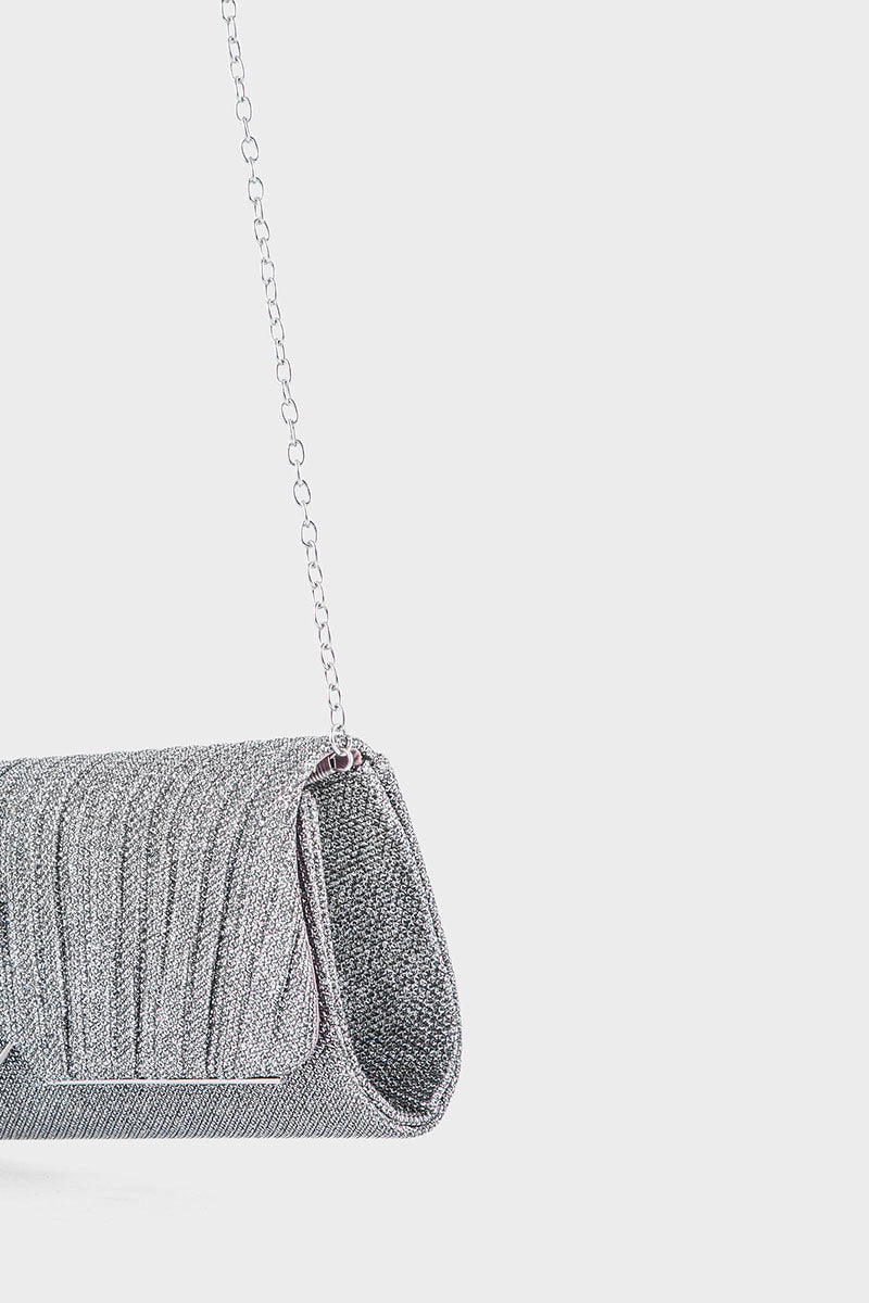 Party Wear Clutch BK4034-Silver