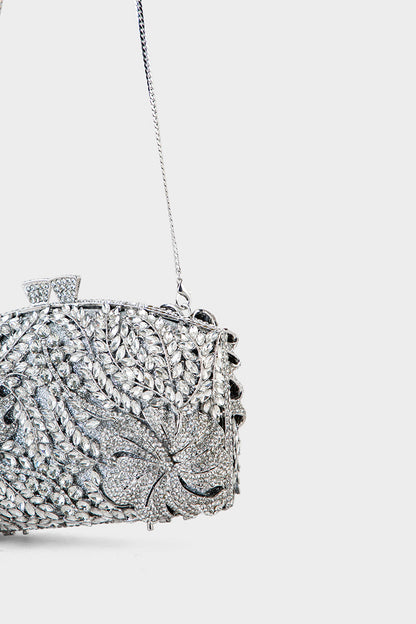 Party Wear Clutch BK4092-Silver