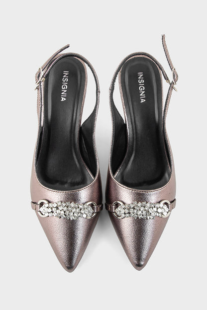 Party Wear Sling Back IP4039-Pewter