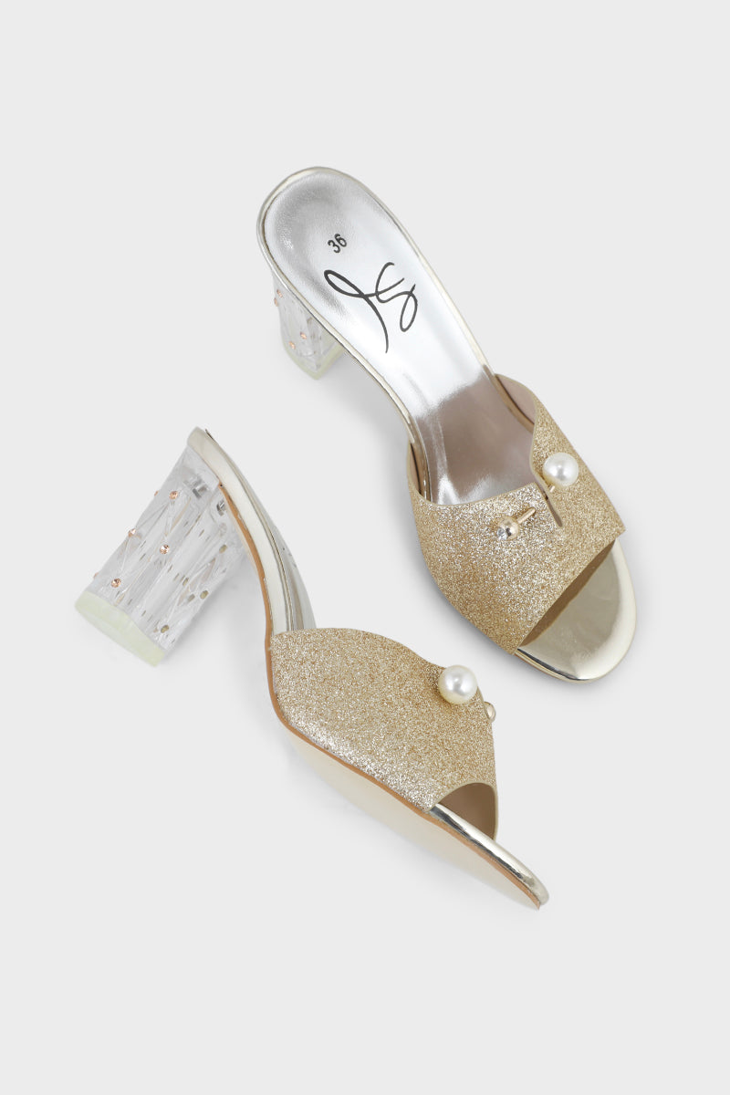 Party Wear Slip On I29104-Golden