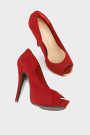 Formal Peep Toes I44495-Maroon