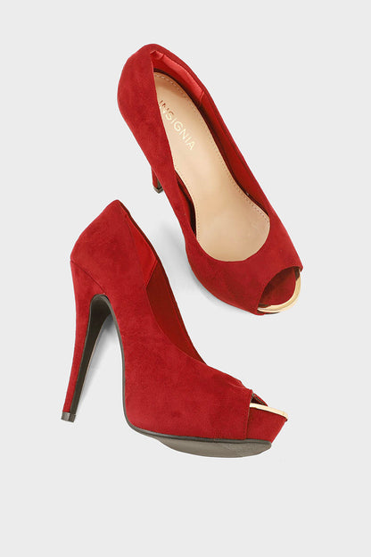 Formal Peep Toes I44495-Maroon