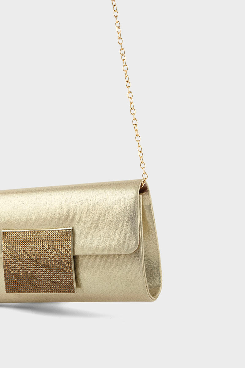 Party Wear Clutch BK4110-Golden