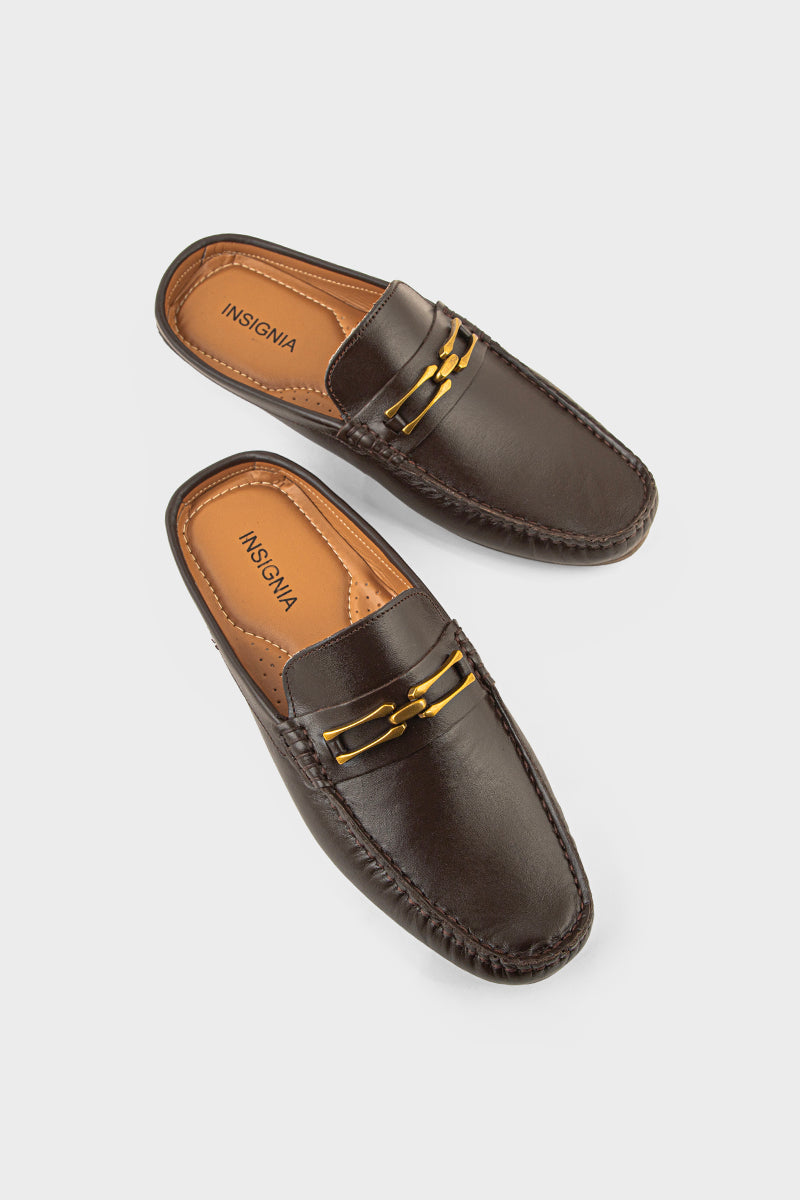 Men Casual Back Open Moccs MC6504-Brown