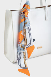 Premium Silk Bag Scarf BF0003-Orange