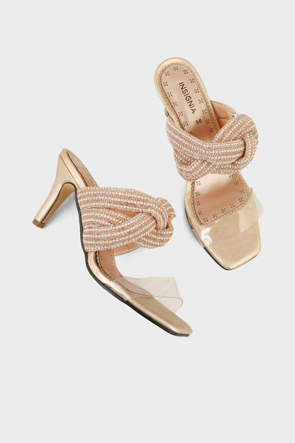 Party Wear Slip On I29238-Peach