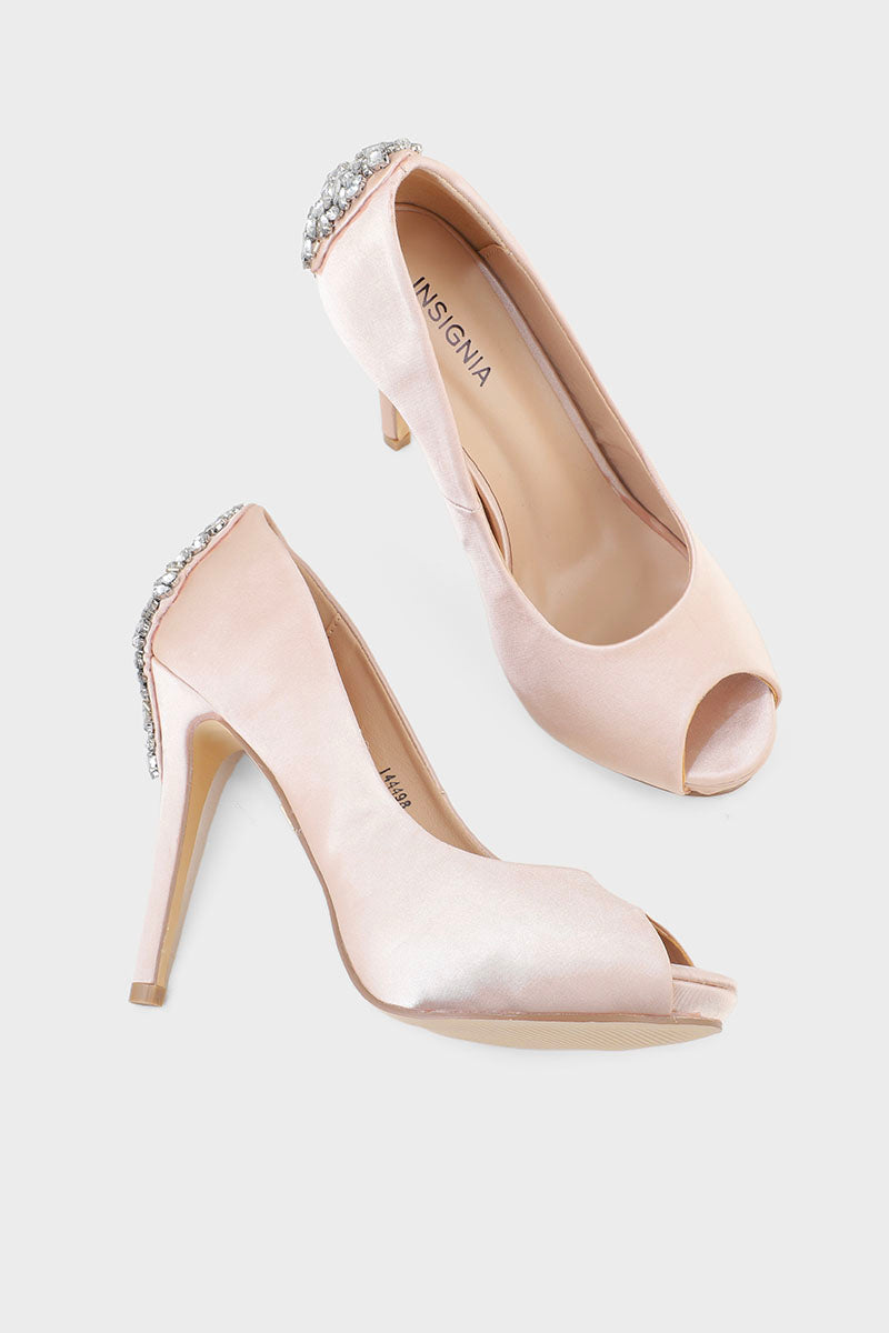 Party Wear Peep Toes I44498-Ivory