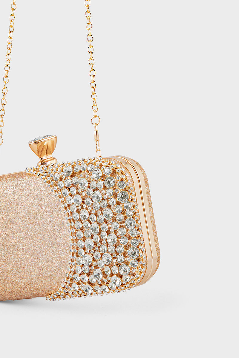Party Wear Clutch BK4088-Rose Gold