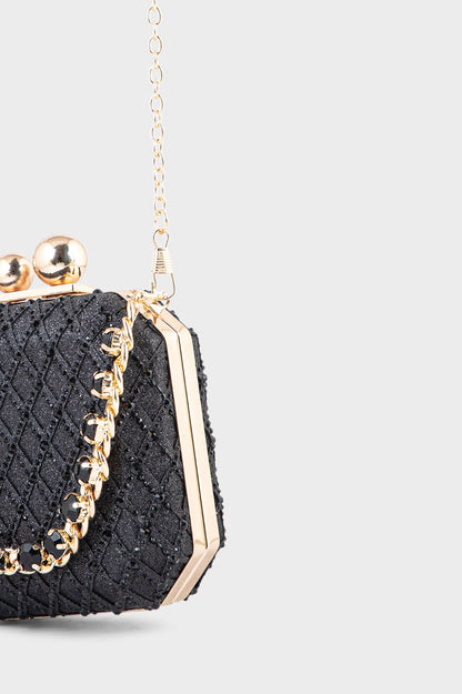 Party Wear Clutch BK4045-Black