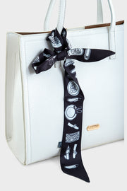 Premium Silk Bag Scarf BF0004-Black