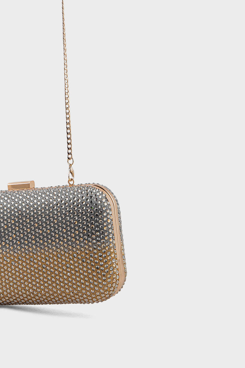Party Wear Clutch BK4109-Golden