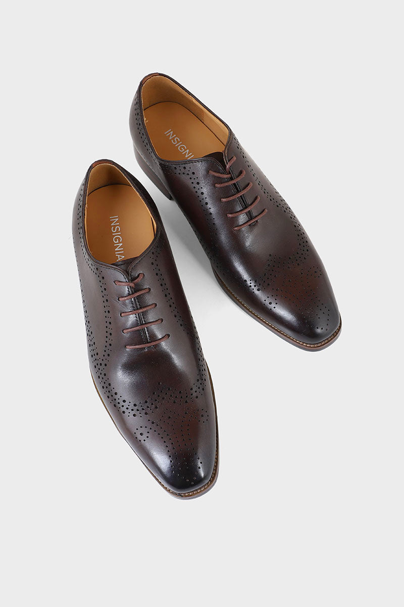 Men Formal Oxford M34061-Coffee