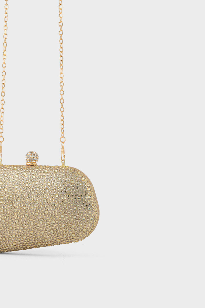 Party Wear Clutch BK4107-Golden