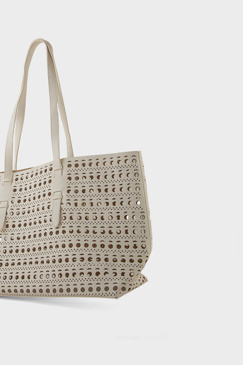 Tote Hand Bags BS2216-Ivory