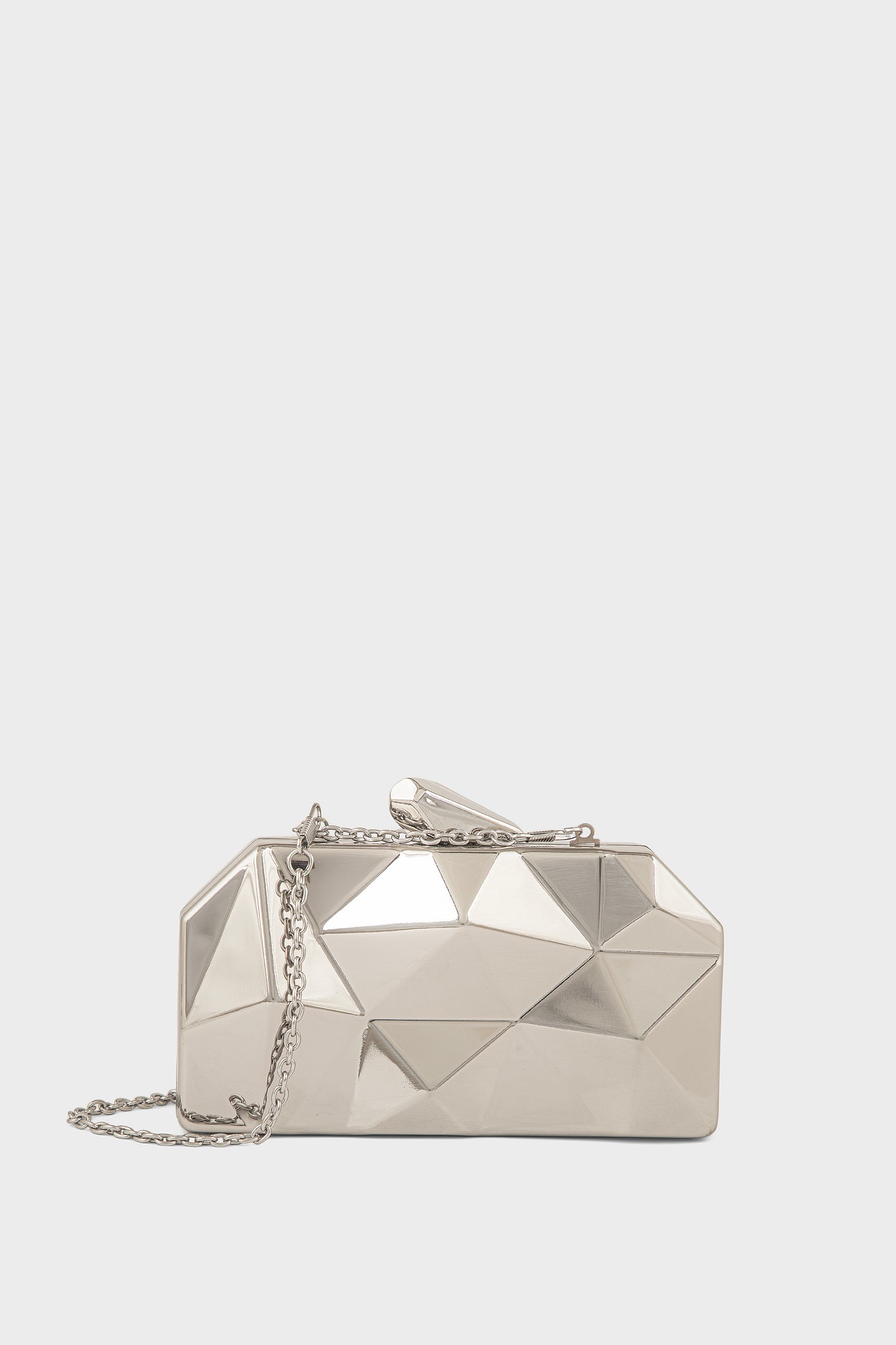 Party Wear Clutch BK4169-Silver