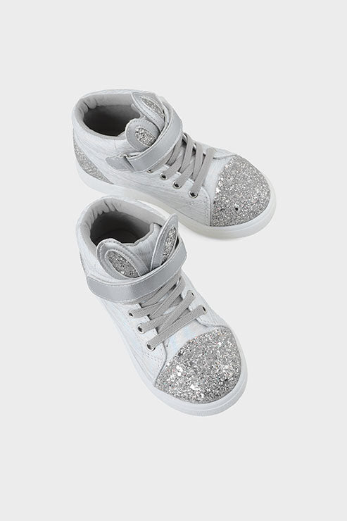 Girls Casual Sneakers Q10013-Silver